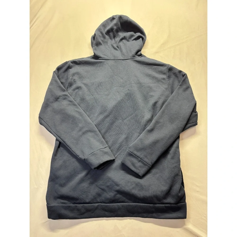 Adidas Hoodie Mens 2XL Navy‎ Blue Fleece Lined Embroidered Logo Gym Training
